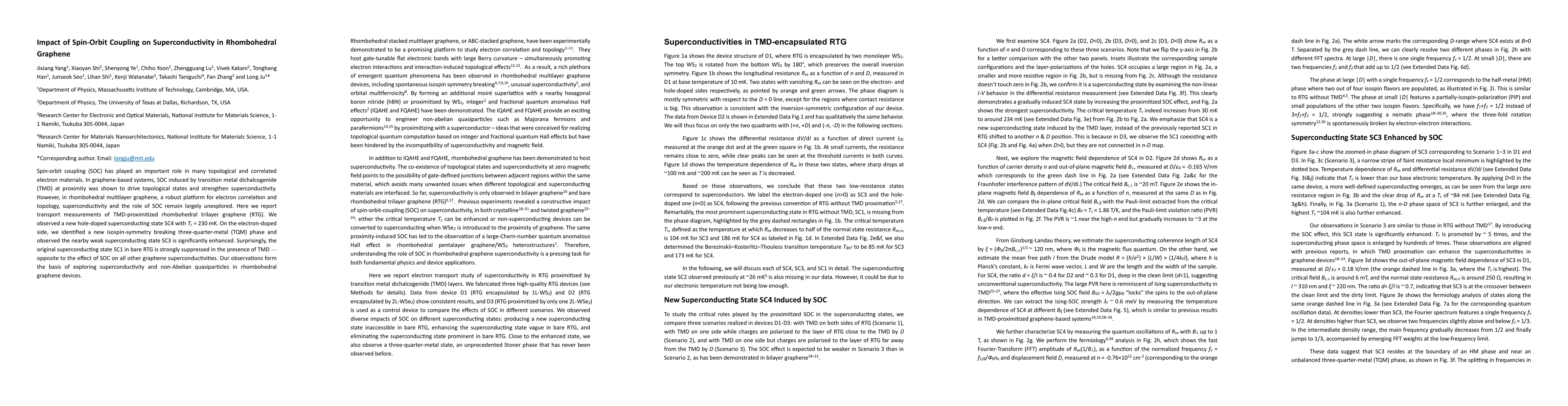 Thumbnail for Diverse Impacts of Spin-Orbit Coupling on Superconductivity in
  Rhombohedral Graphene