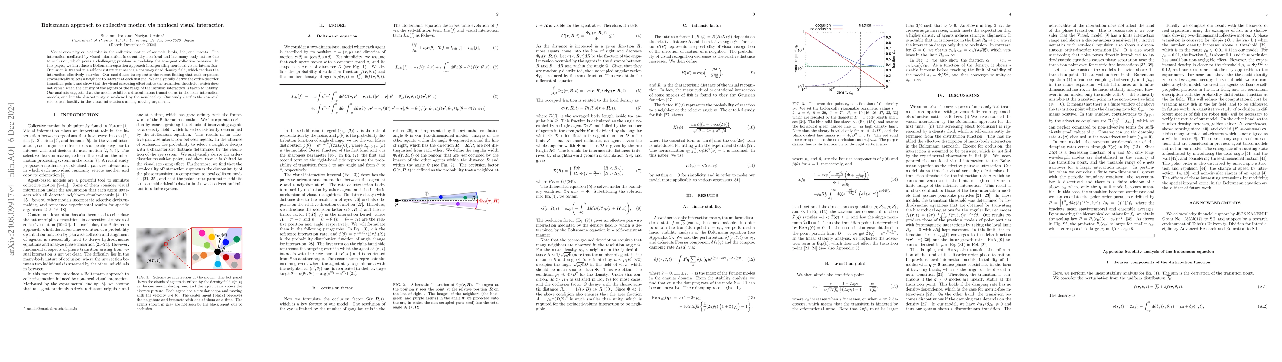 Thumbnail for Boltzmann approach to collective motion via nonlocal visual interaction