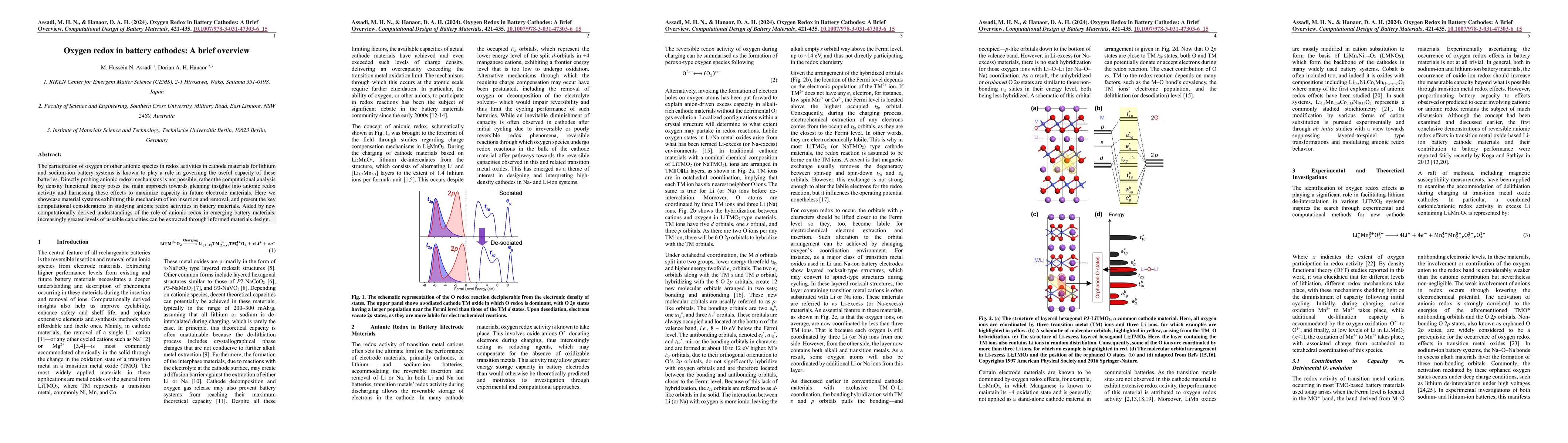 Thumbnail for Oxygen redox in battery cathodes: A brief overview