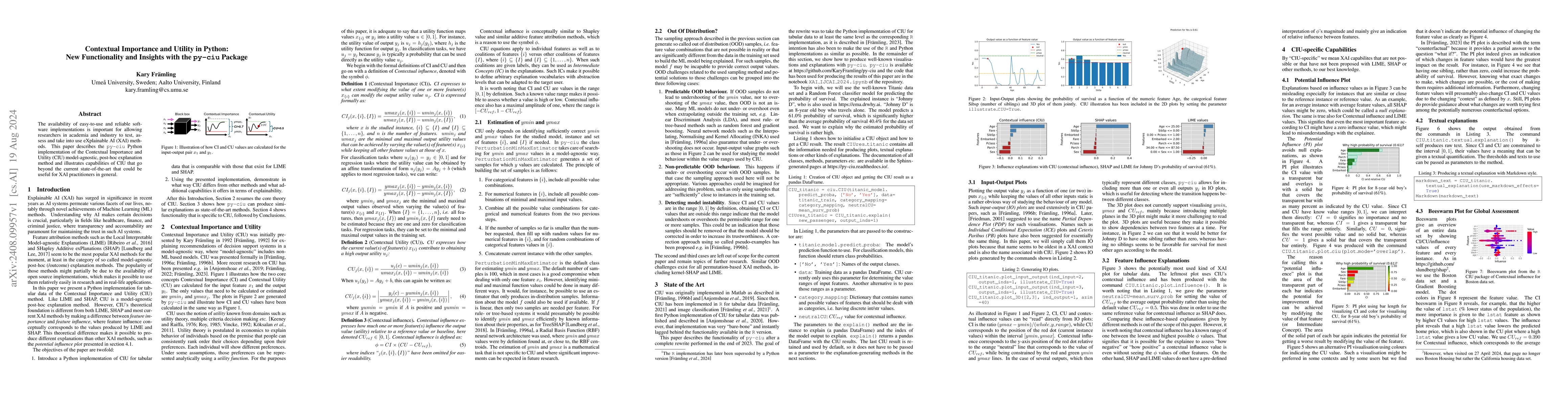 Thumbnail for Contextual Importance and Utility in Python: New Functionality and
  Insights with the py-ciu Package
