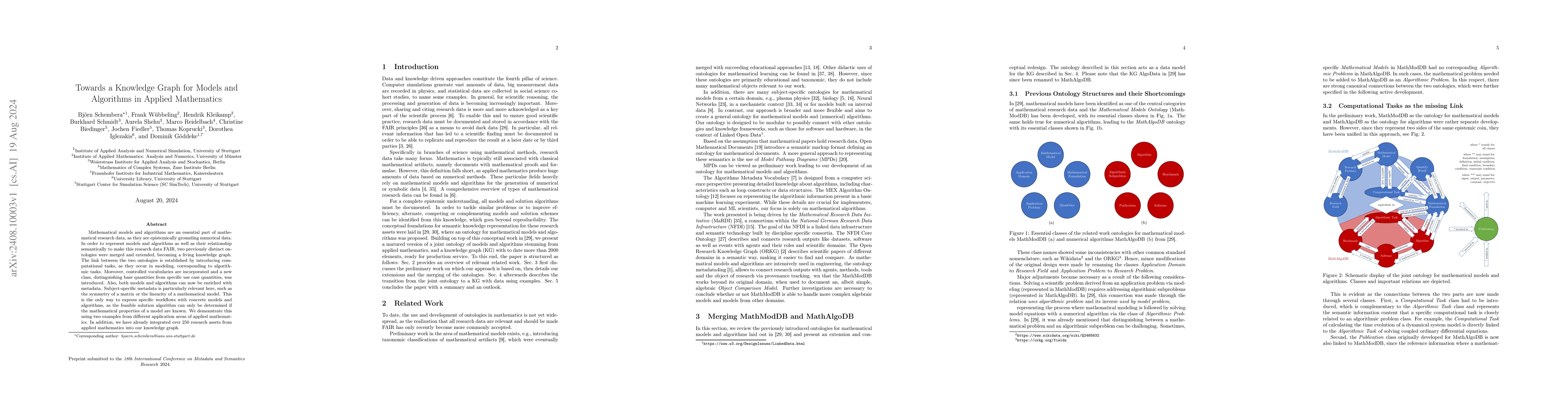 Thumbnail for Towards a Knowledge Graph for Models and Algorithms in Applied
  Mathematics