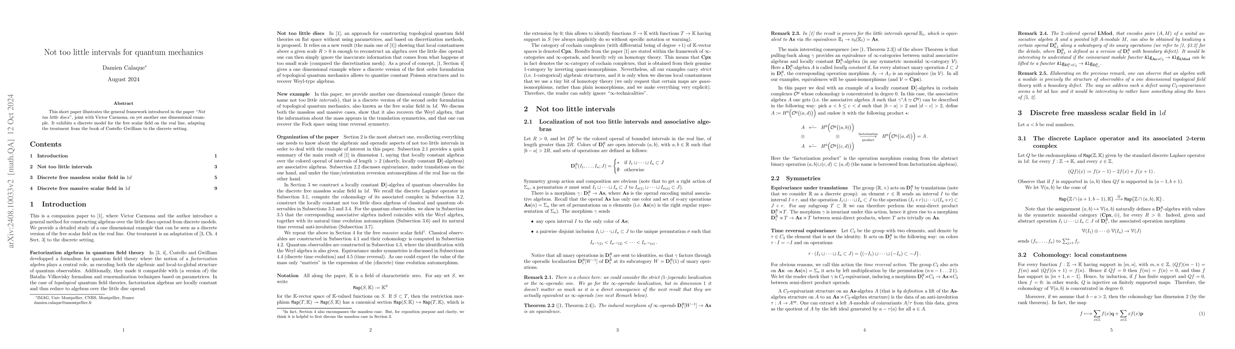 Thumbnail for Not too little intervals for quantum mechanics