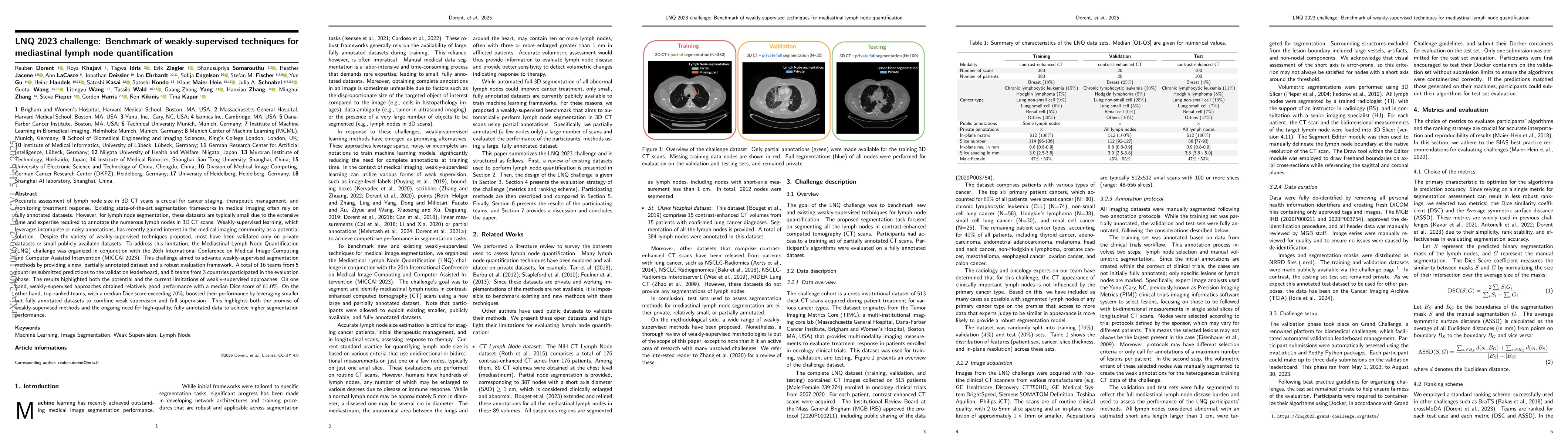 Thumbnail for LNQ 2023 challenge: Benchmark of weakly-supervised techniques for
  mediastinal lymph node quantification