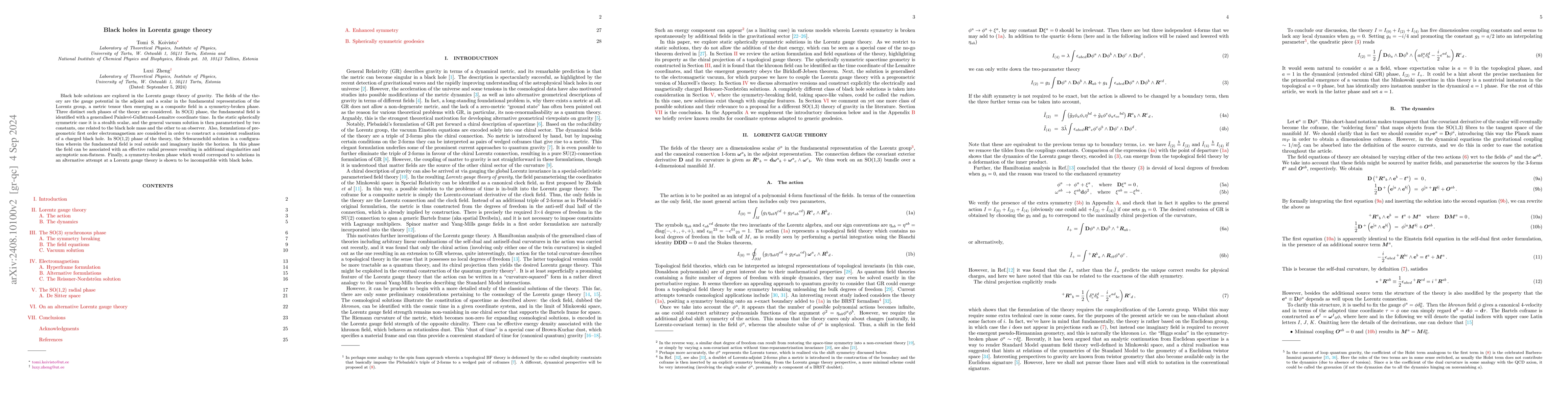 Thumbnail for Black holes in Lorentz gauge theory