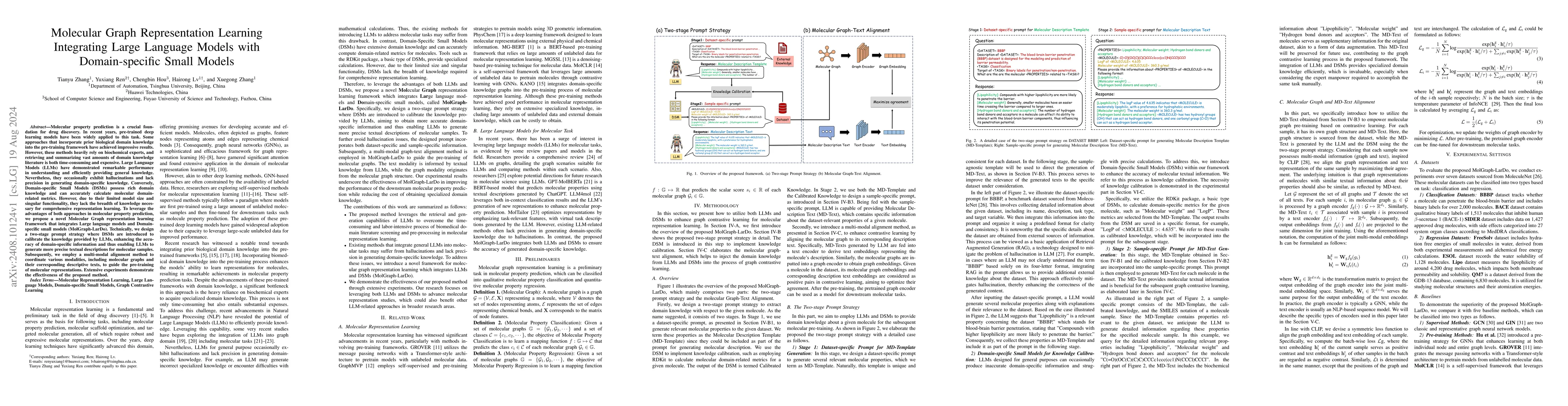 Thumbnail for Molecular Graph Representation Learning Integrating Large Language
  Models with Domain-specific Small Models