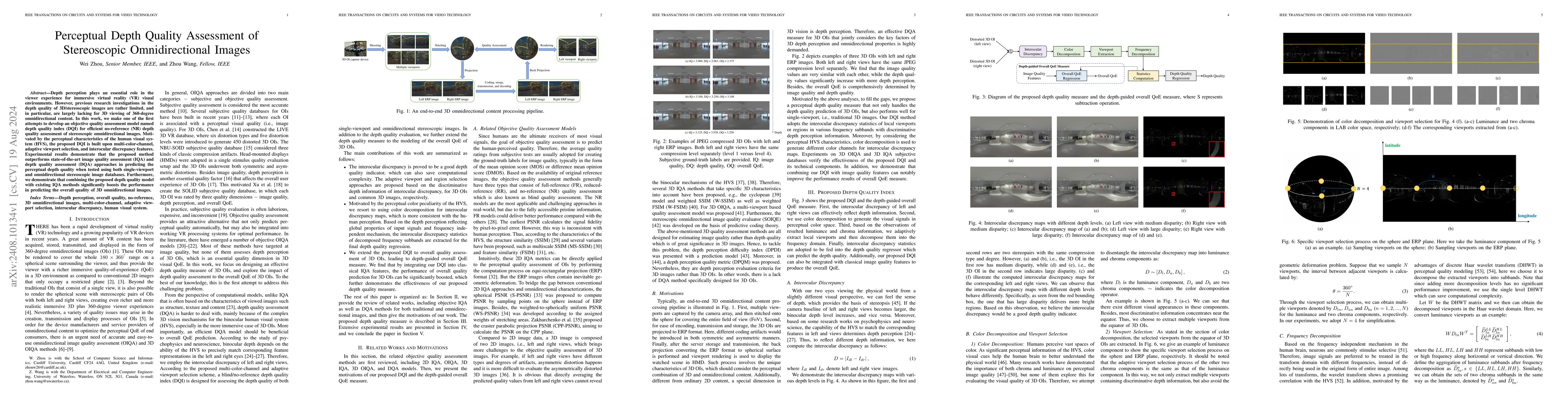 Thumbnail for Perceptual Depth Quality Assessment of Stereoscopic Omnidirectional
  Images
