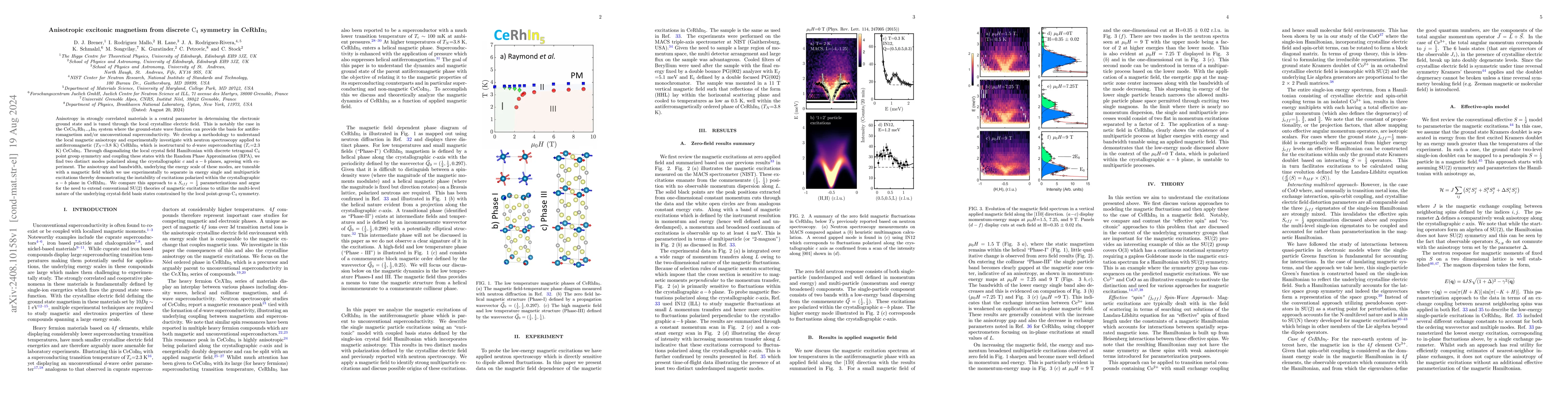 Thumbnail for Anisotropic excitonic magnetism from discrete $\mathrm{C}_{4}$ symmetry
  in CeRhIn$_{5}$