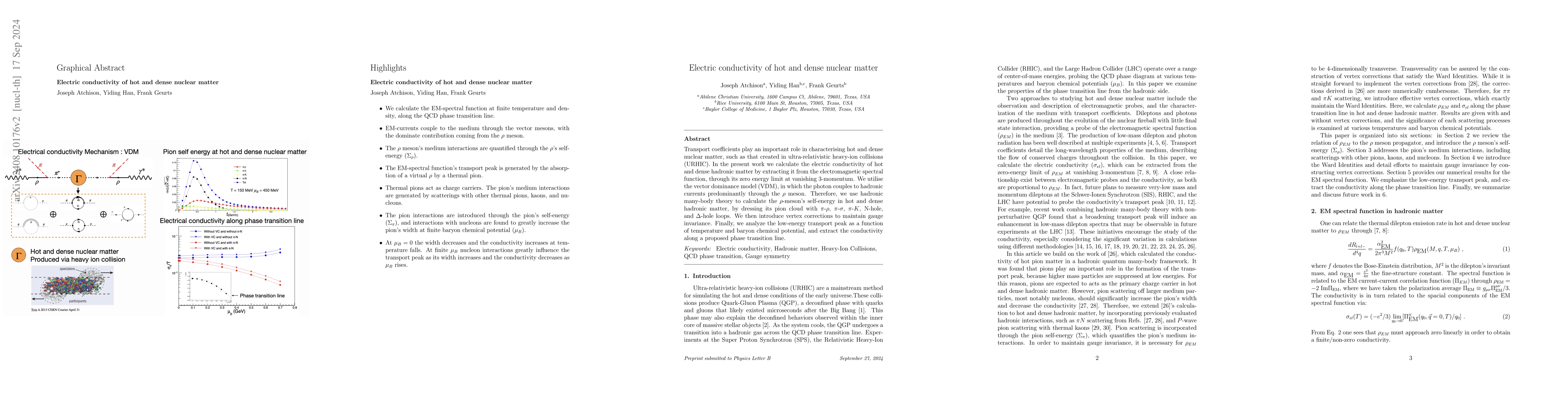 Thumbnail for Electric conductivity of hot and dense nuclear matter