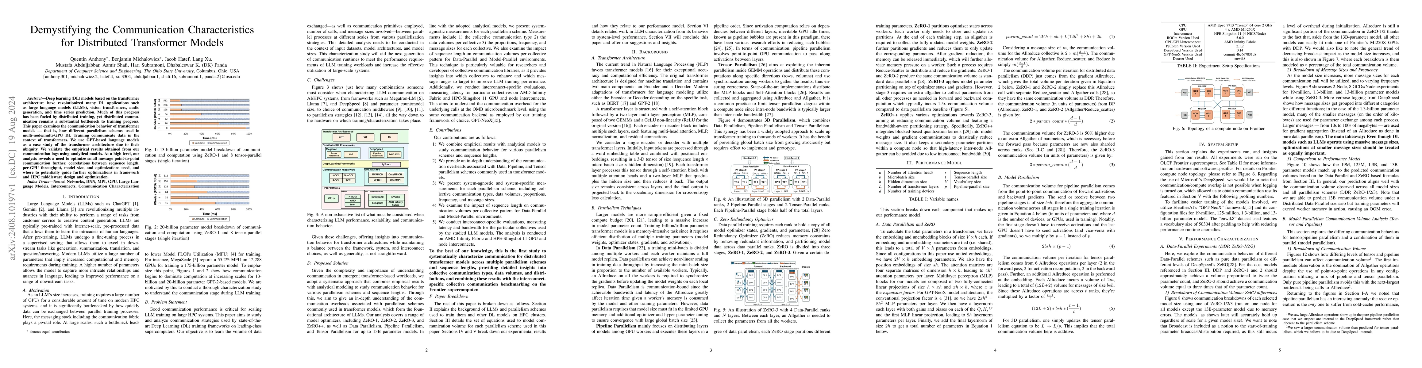 Thumbnail for Demystifying the Communication Characteristics for Distributed
  Transformer Models
