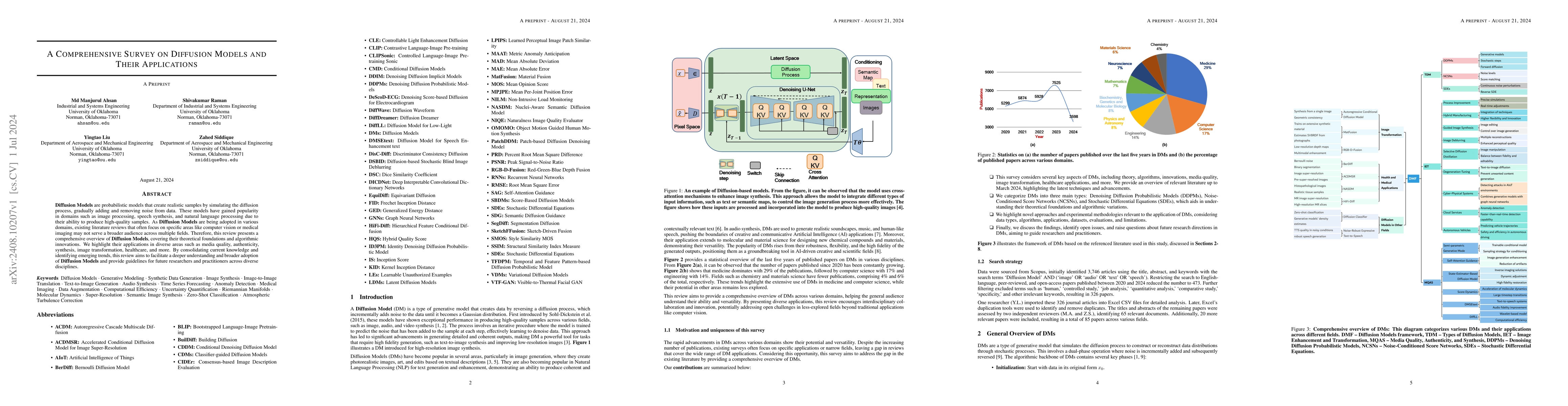 Thumbnail for A Comprehensive Survey on Diffusion Models and Their Applications