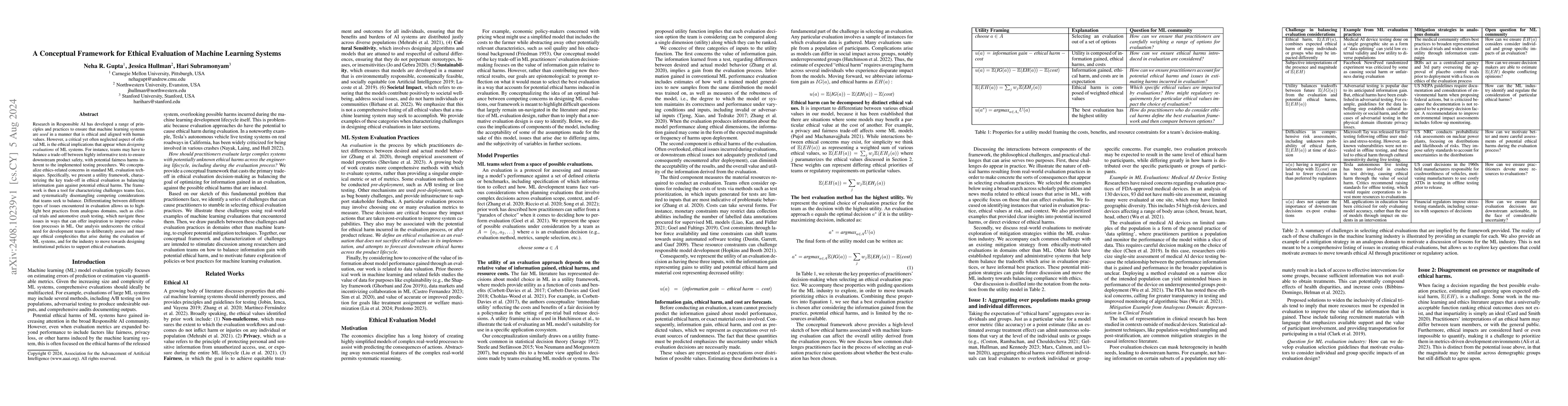 Thumbnail for A Conceptual Framework for Ethical Evaluation of Machine Learning
  Systems