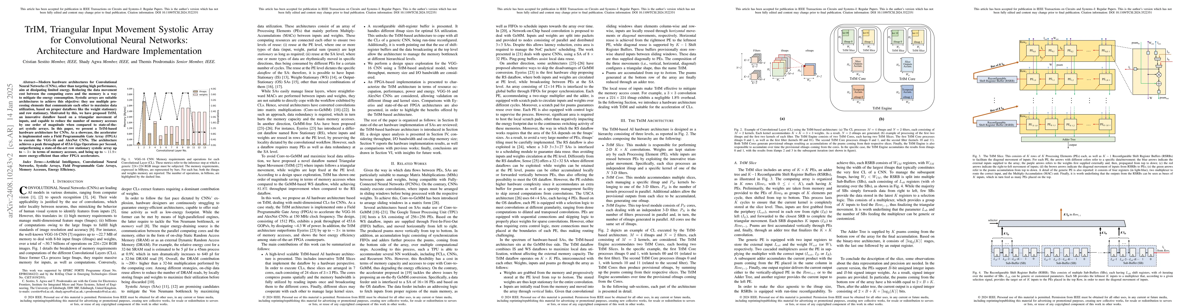 Thumbnail for TrIM: Triangular Input Movement Systolic Array for Convolutional Neural
  Networks -- Part II: Architecture and Hardware Implementation