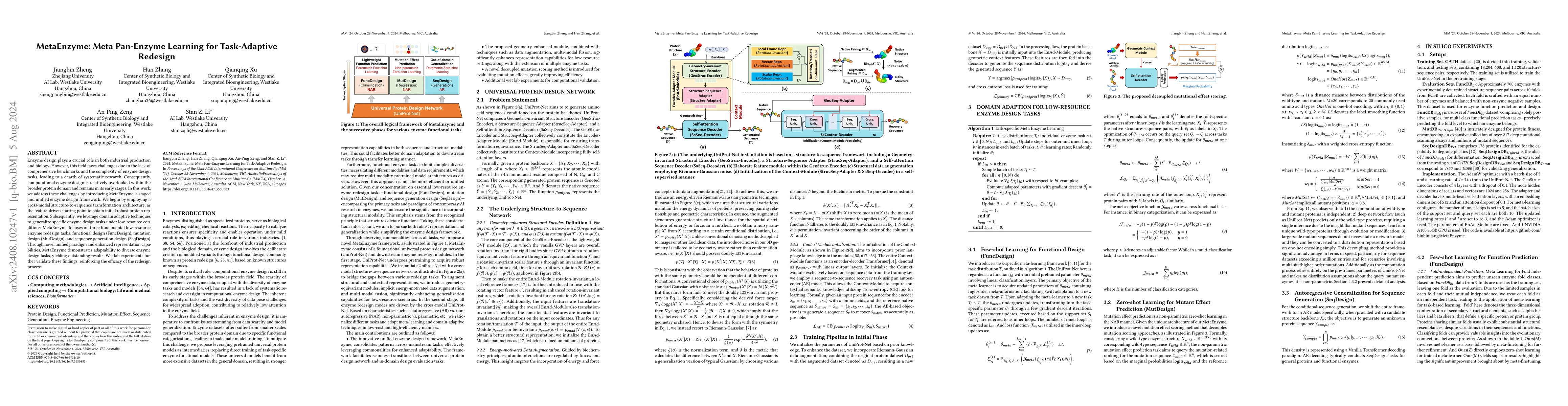 Thumbnail for MetaEnzyme: Meta Pan-Enzyme Learning for Task-Adaptive Redesign