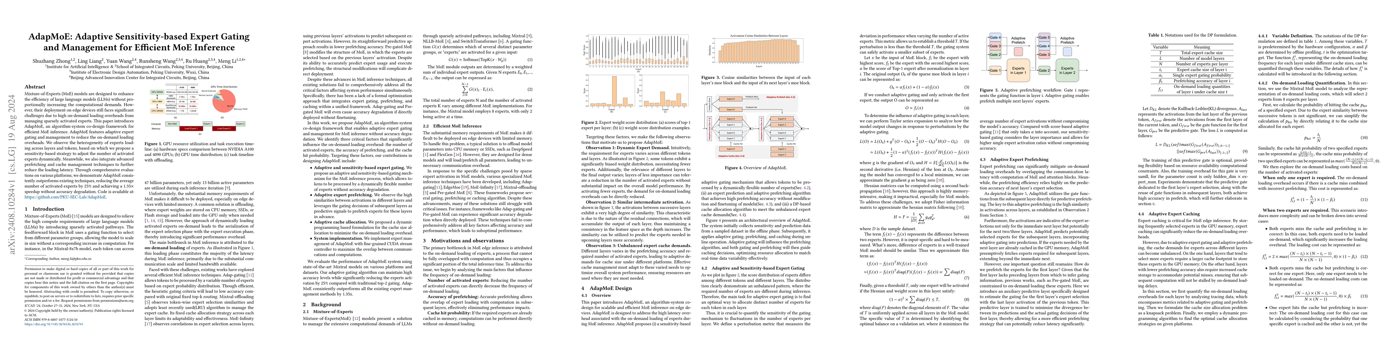 Thumbnail for AdapMoE: Adaptive Sensitivity-based Expert Gating and Management for
  Efficient MoE Inference
