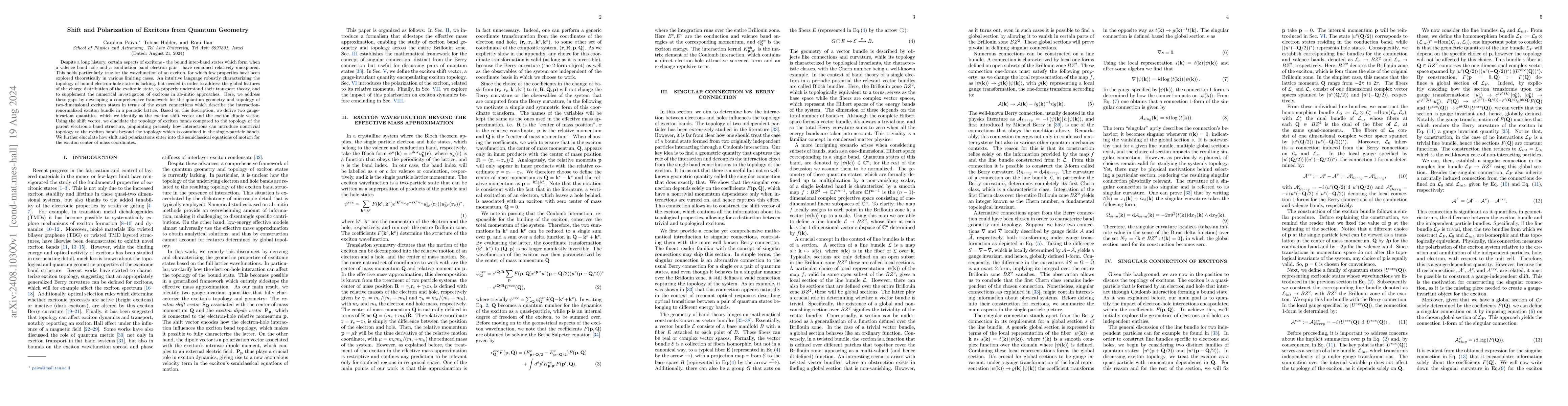 Thumbnail for Shift and Polarization of Excitons from Quantum Geometry