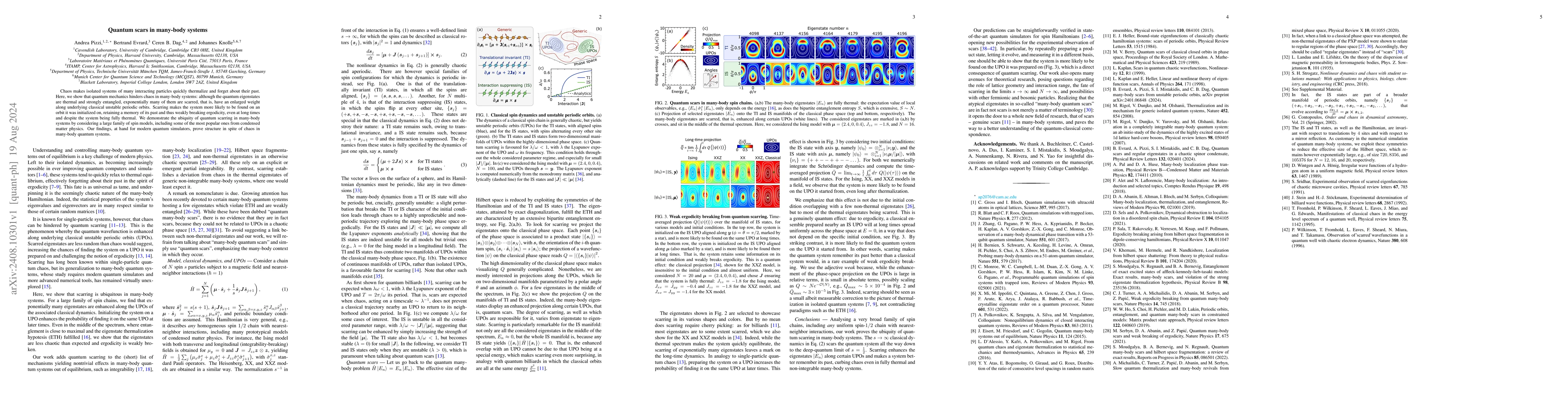 Thumbnail for Quantum scars in many-body systems