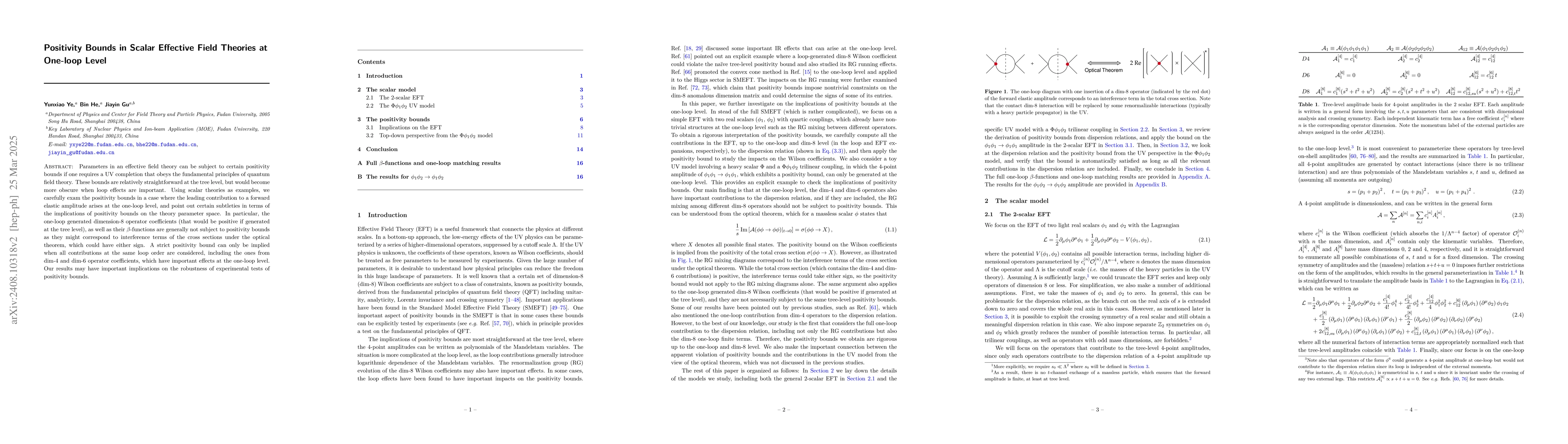 Thumbnail for Positivity Bounds in Scalar Effective Field Theories at One-loop Level