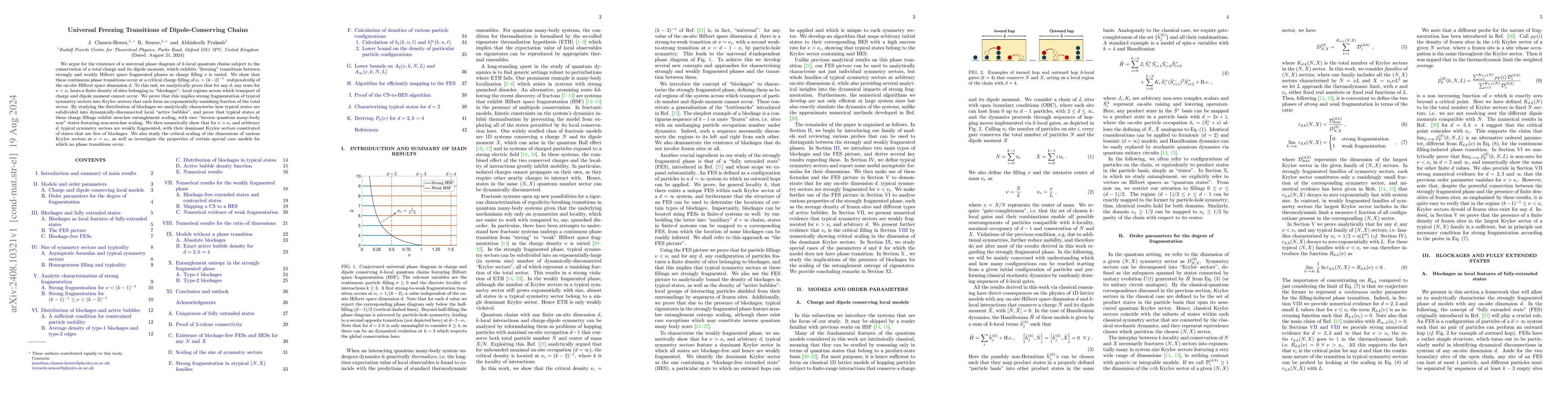 Thumbnail for Universal Freezing Transitions of Dipole-Conserving Chains