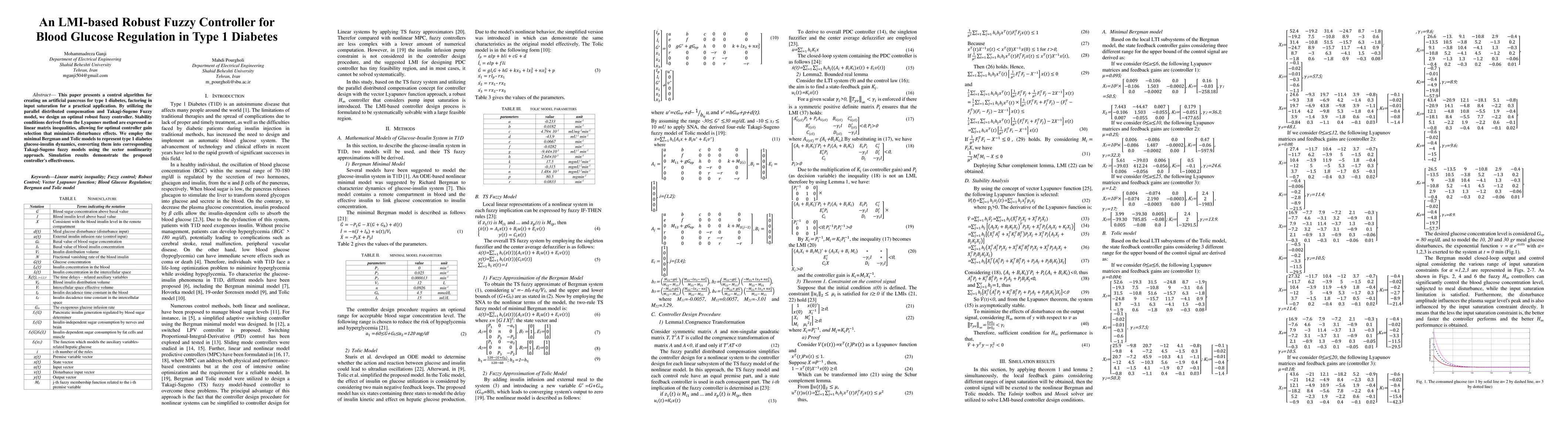 Thumbnail for An LMI-based Robust Fuzzy Controller for Blood Glucose Regulation in
  Type 1 Diabetes