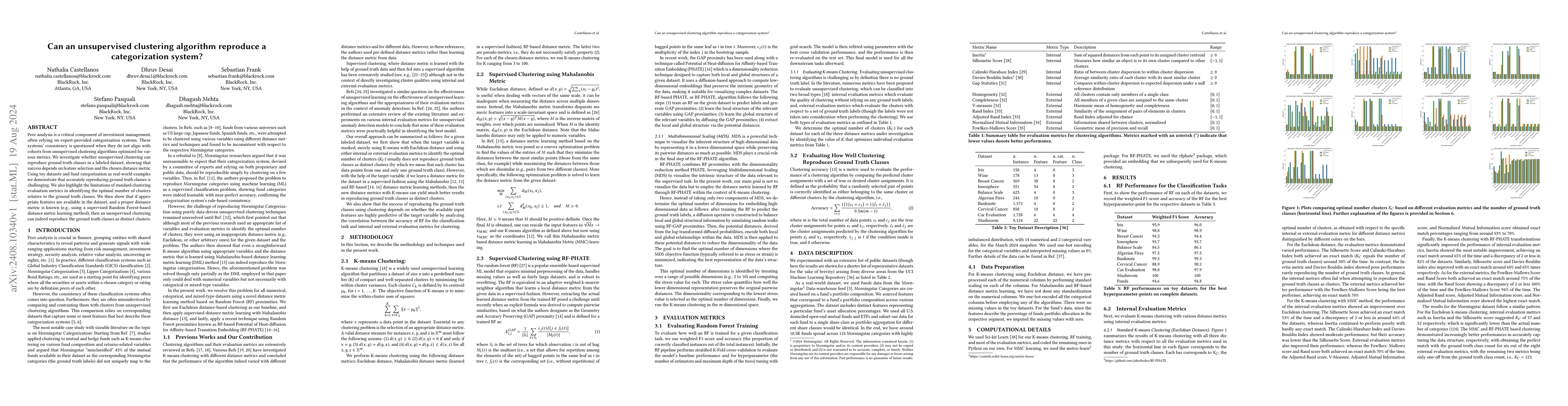 Thumbnail for Can an unsupervised clustering algorithm reproduce a categorization
  system?