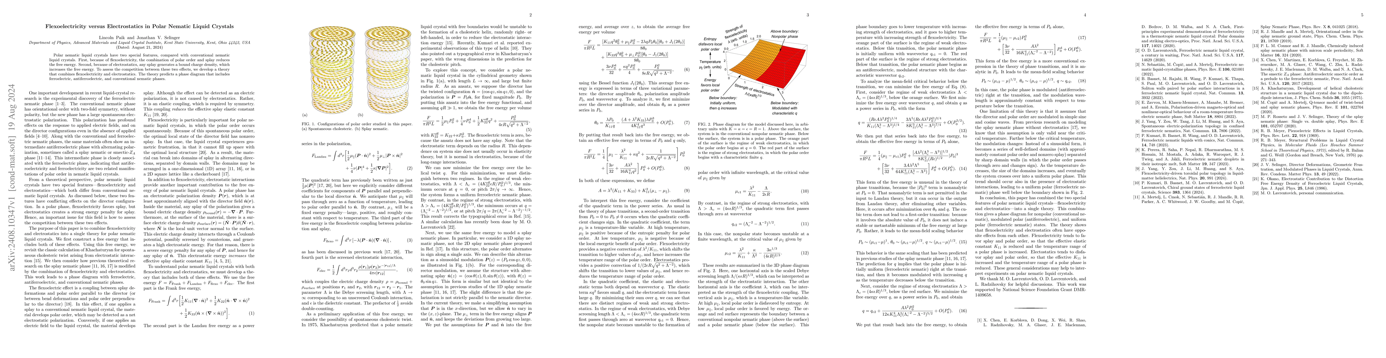 Thumbnail for Flexoelectricity versus Electrostatics in Polar Nematic Liquid Crystals