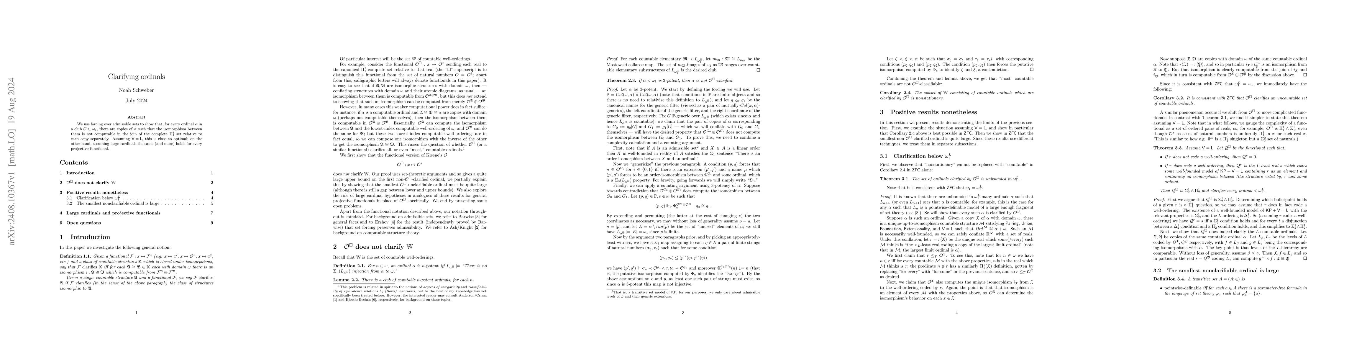 Thumbnail for Clarifying ordinals