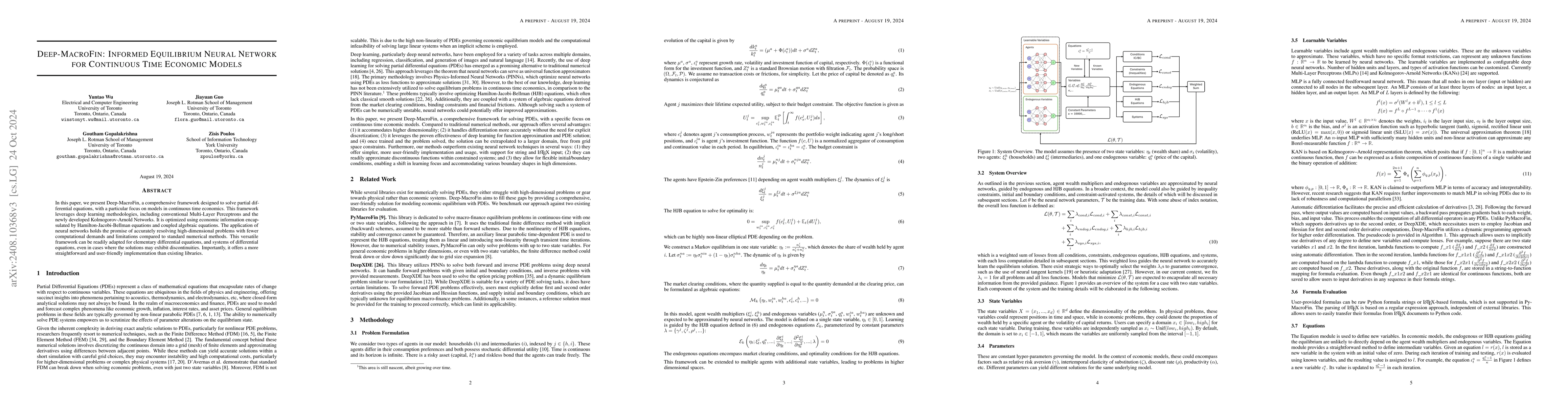 Thumbnail for Deep-MacroFin: Informed Equilibrium Neural Network for Continuous Time
  Economic Models