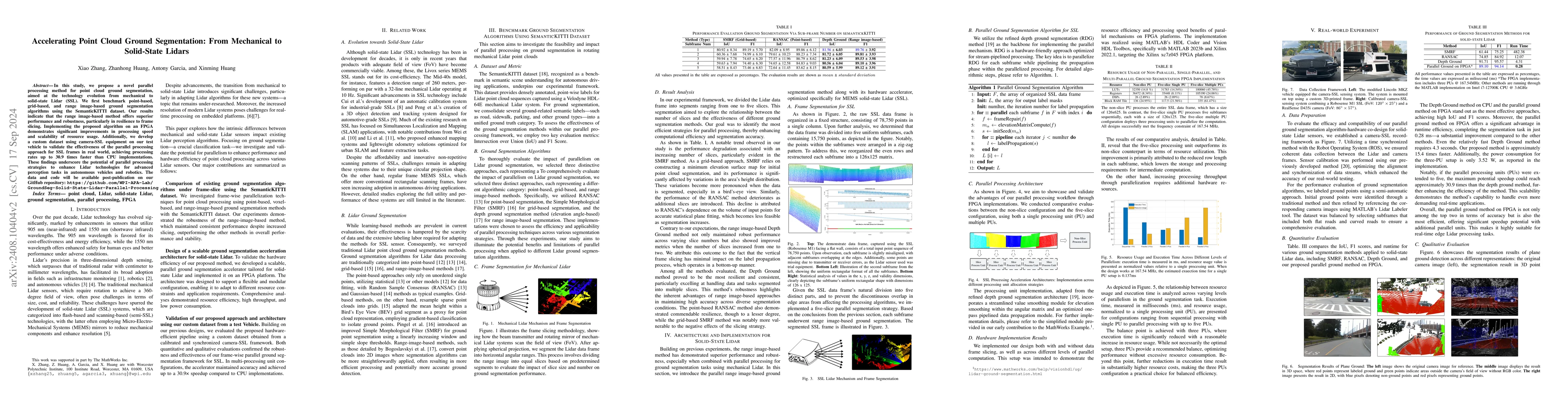 Thumbnail for Parallel Processing of Point Cloud Ground Segmentation for Mechanical
  and Solid-State LiDARs