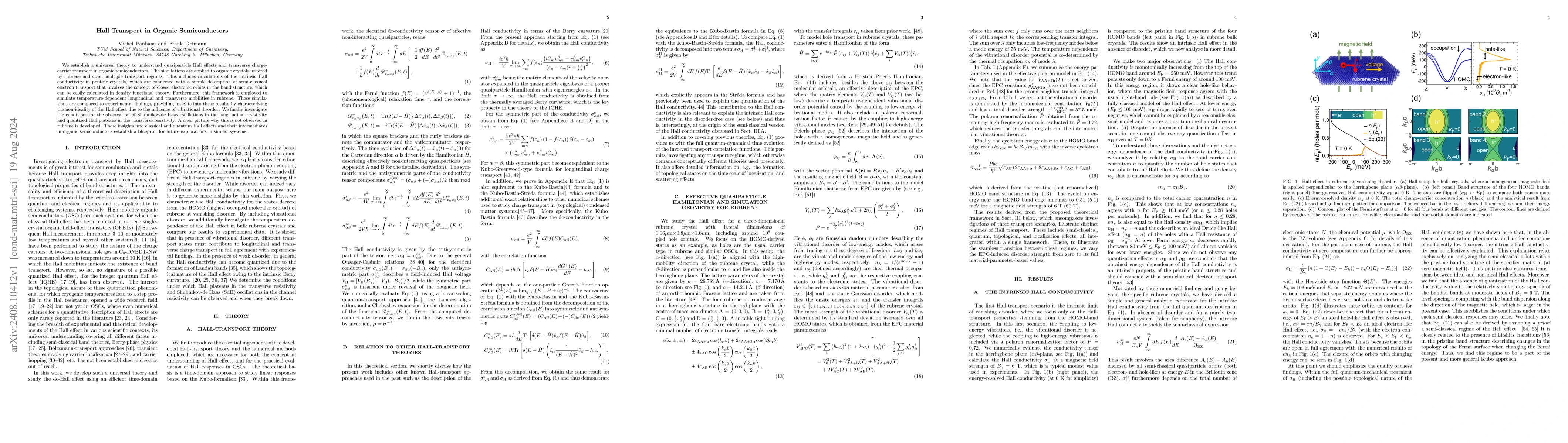 Thumbnail for Hall Transport in Organic Semiconductors