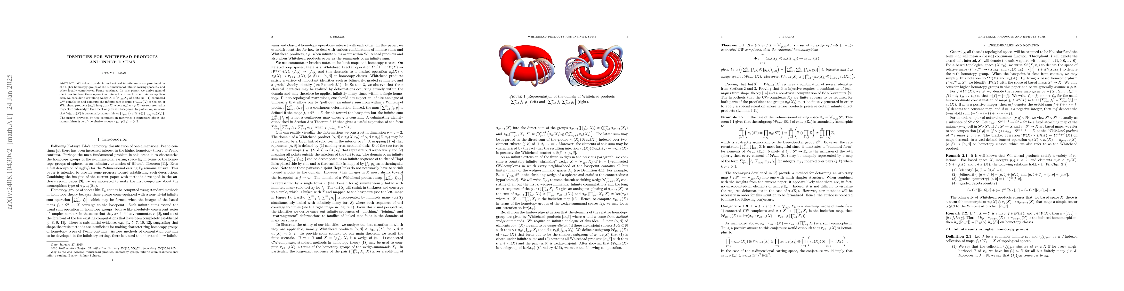 Thumbnail for Identities for Whitehead products and infinite sums