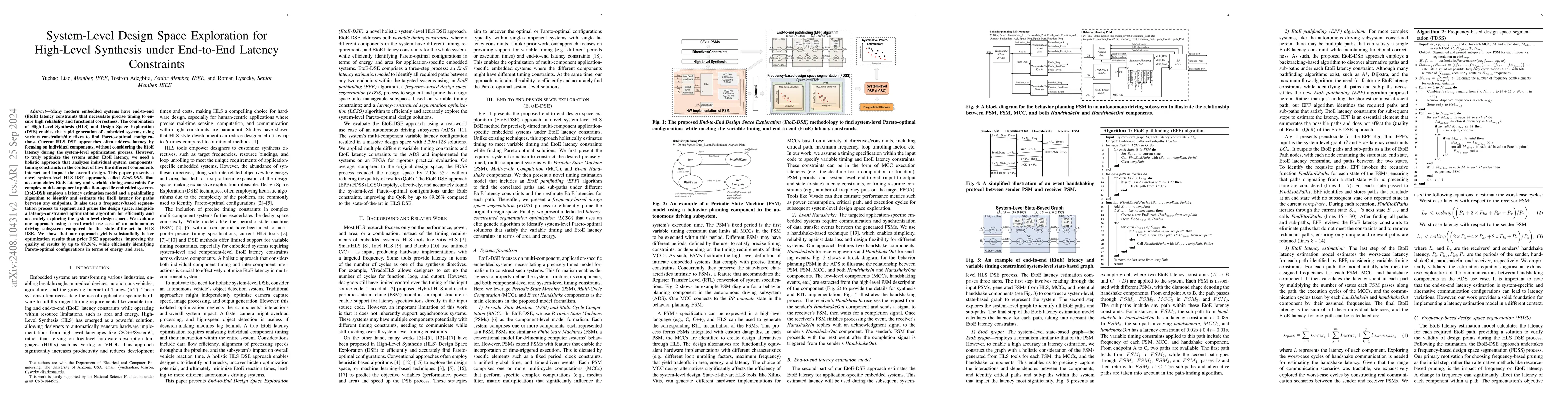 Thumbnail for System-Level Design Space Exploration for High-Level Synthesis under
  End-to-End Latency Constraints