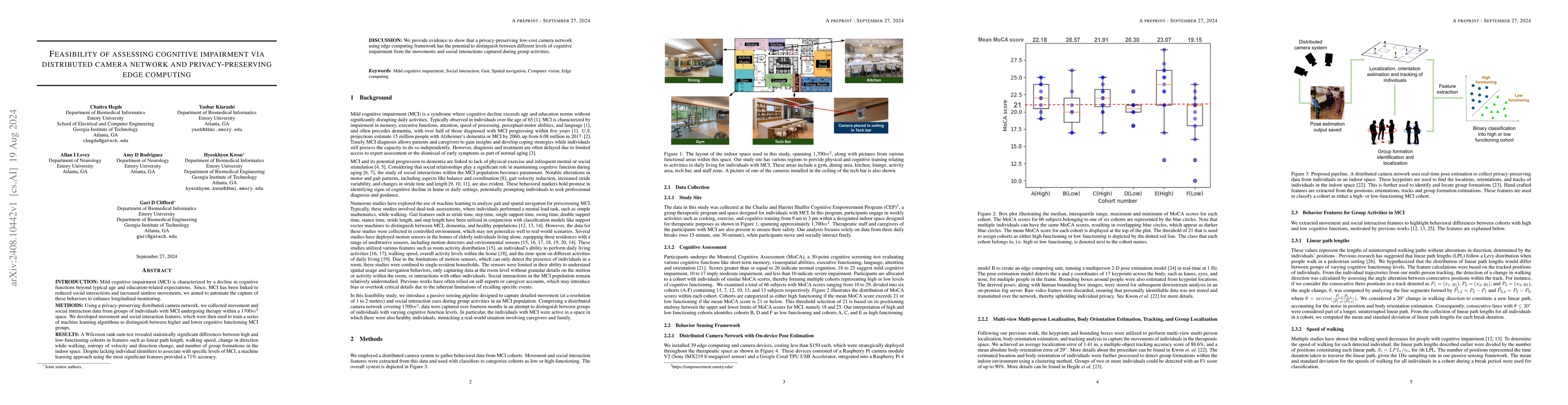 Thumbnail for Feasibility of assessing cognitive impairment via distributed camera
  network and privacy-preserving edge computing