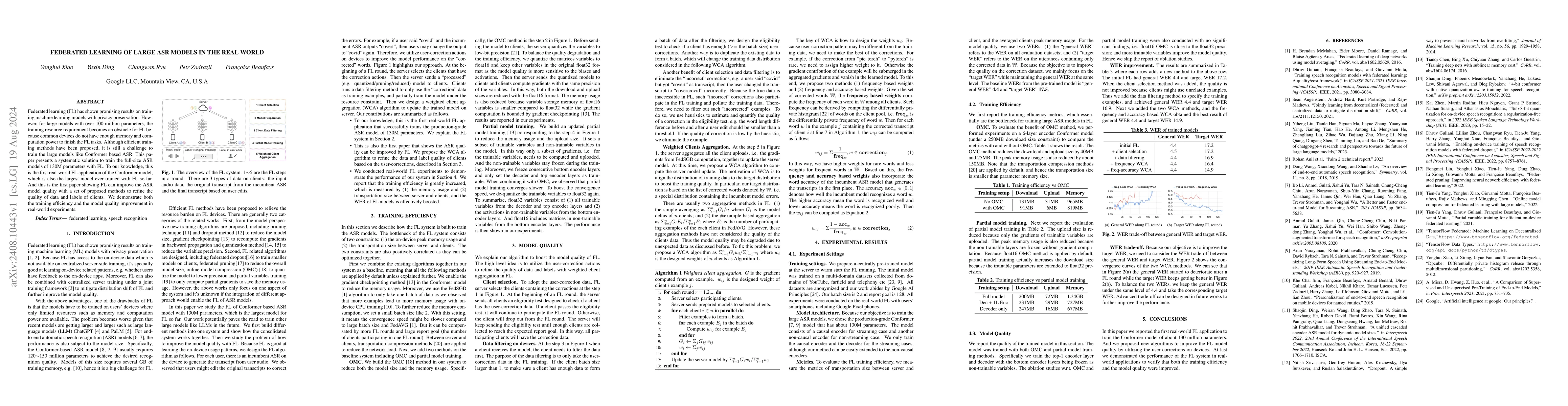 Thumbnail for Federated Learning of Large ASR Models in the Real World