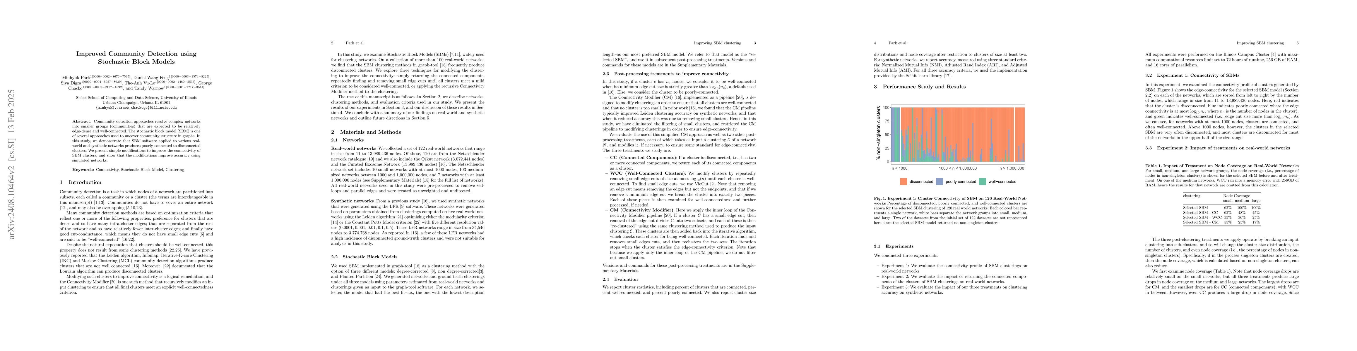 Thumbnail for Improved Community Detection using Stochastic Block Models