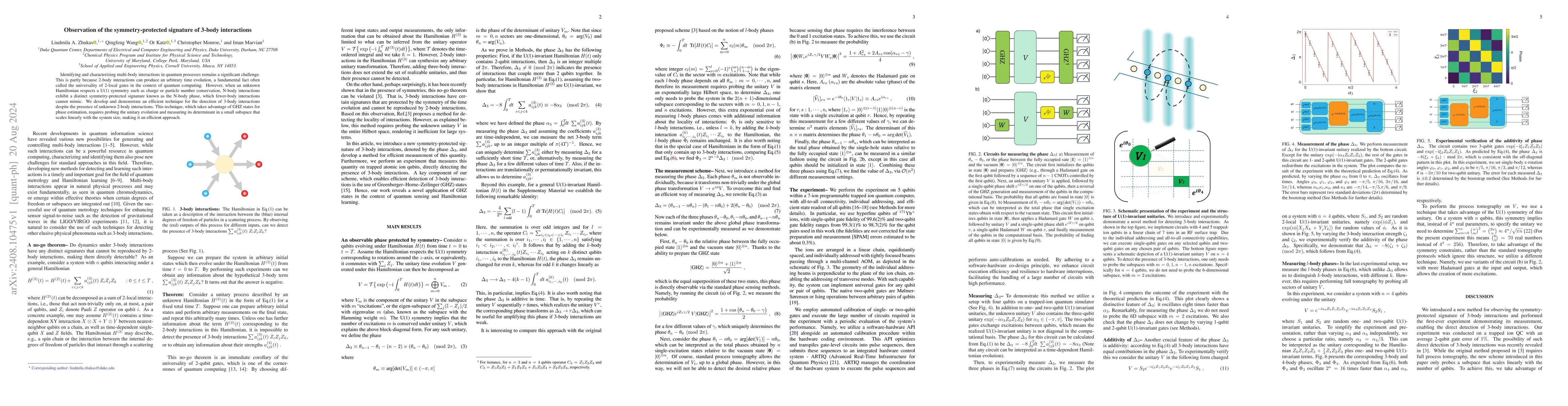 Thumbnail for Observation of the Symmetry-Protected Signature of 3-body Interactions