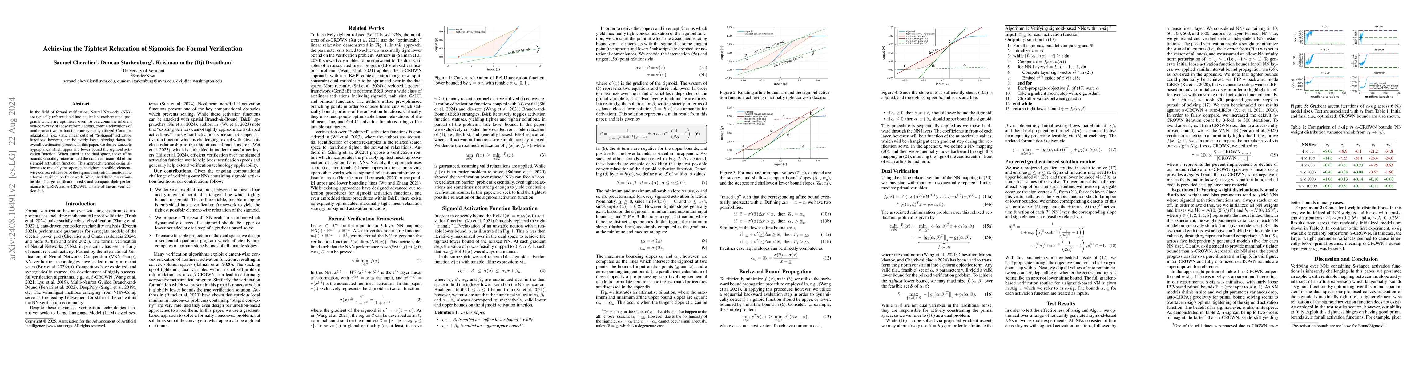 Thumbnail for Achieving the Tightest Relaxation of Sigmoids for Formal Verification