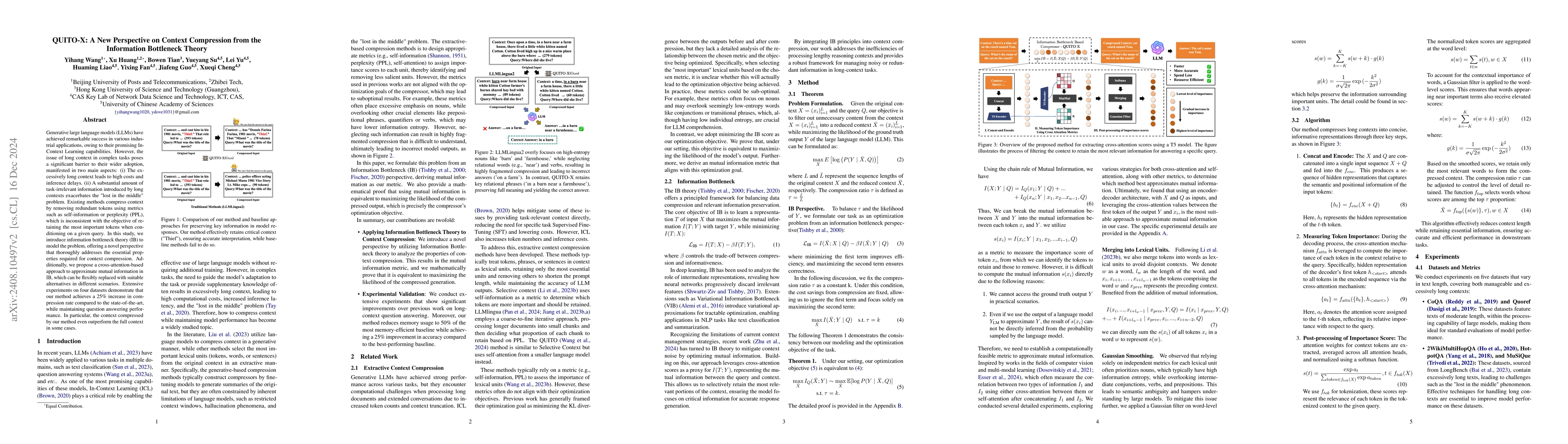 Thumbnail for QUITO-X: An Information Bottleneck-based Compression Algorithm with
  Cross-Attention