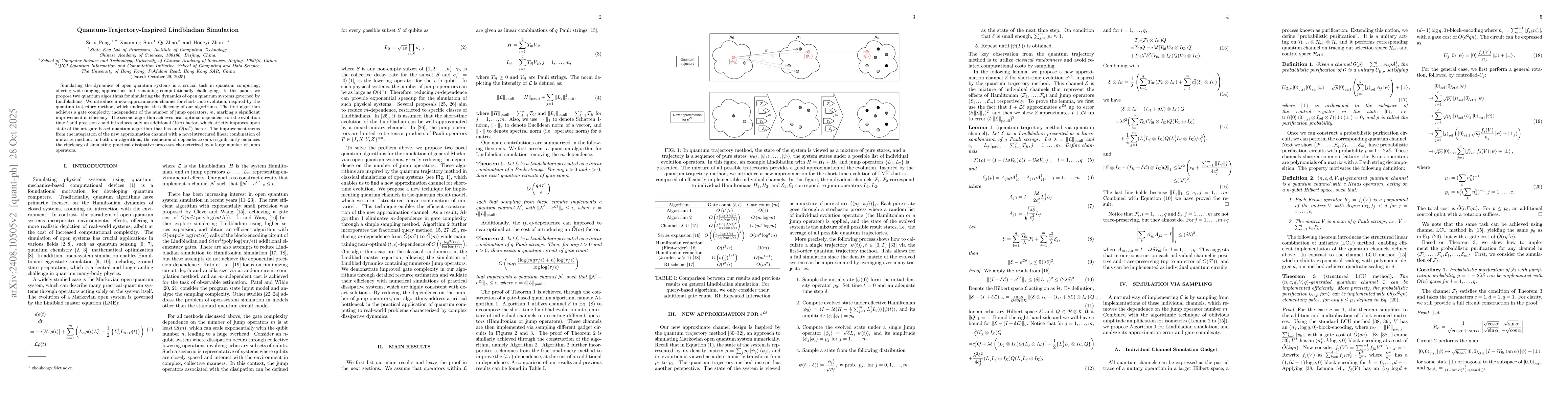 Thumbnail for Quantum-Trajectory-Inspired Lindbladian Simulation