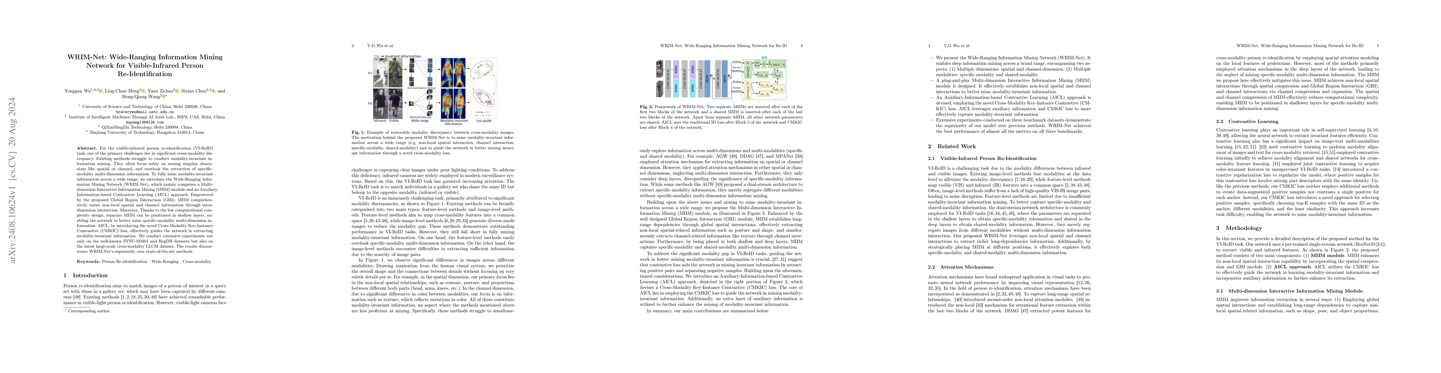 Thumbnail for WRIM-Net: Wide-Ranging Information Mining Network for Visible-Infrared
  Person Re-Identification