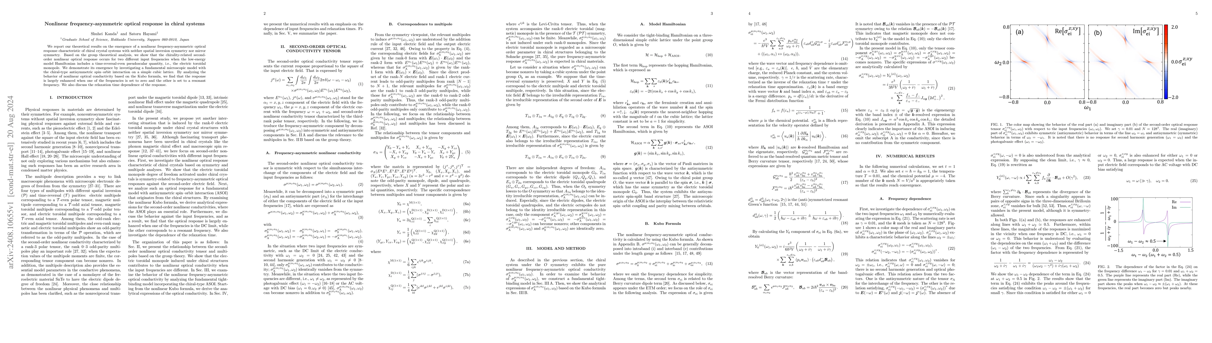 Thumbnail for Nonlinear frequency-asymmetric optical response in chiral systems