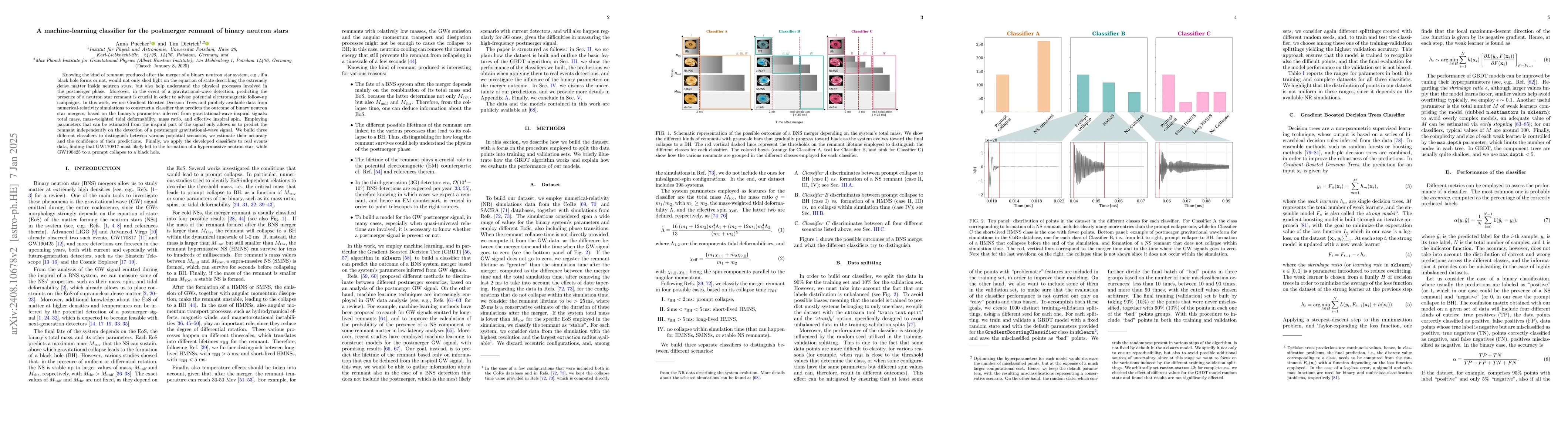 Thumbnail for A machine-learning classifier for the postmerger remnant of binary
  neutron stars