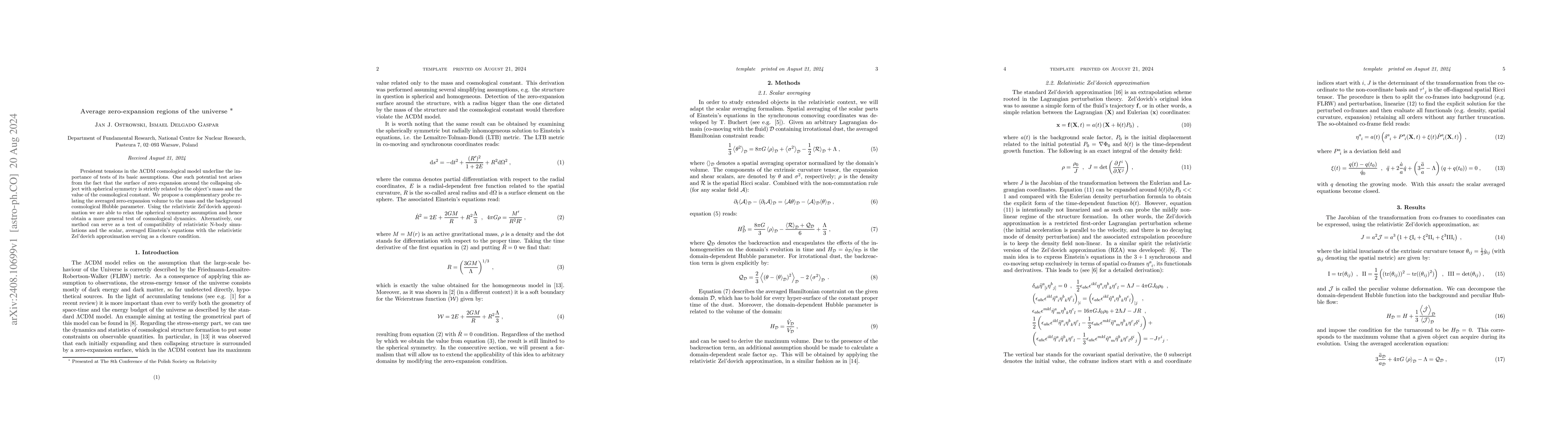 Thumbnail for Average zero-expansion regions of the universe