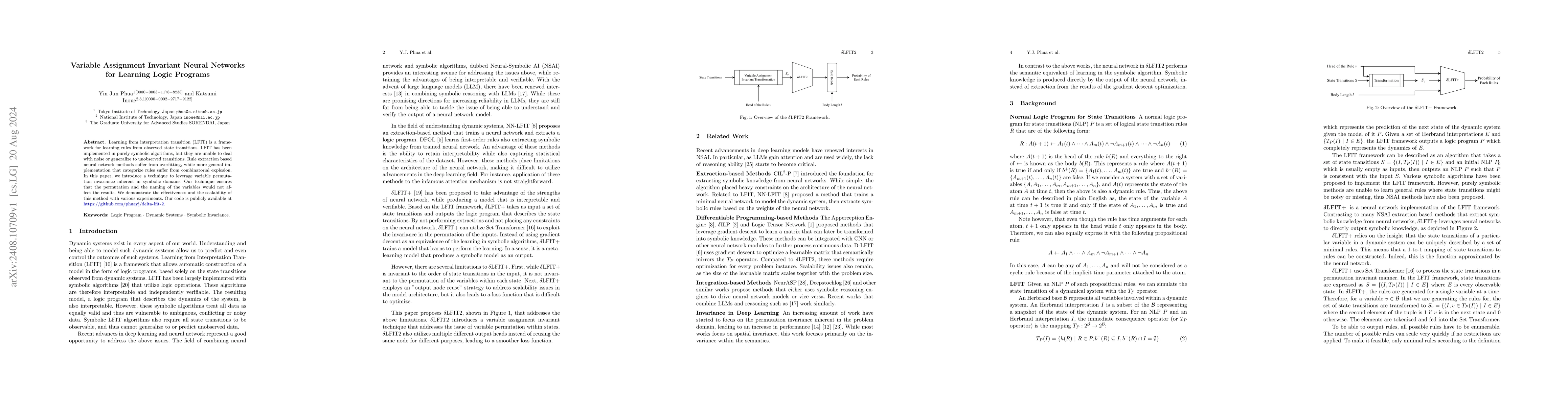 Thumbnail for Variable Assignment Invariant Neural Networks for Learning Logic
  Programs