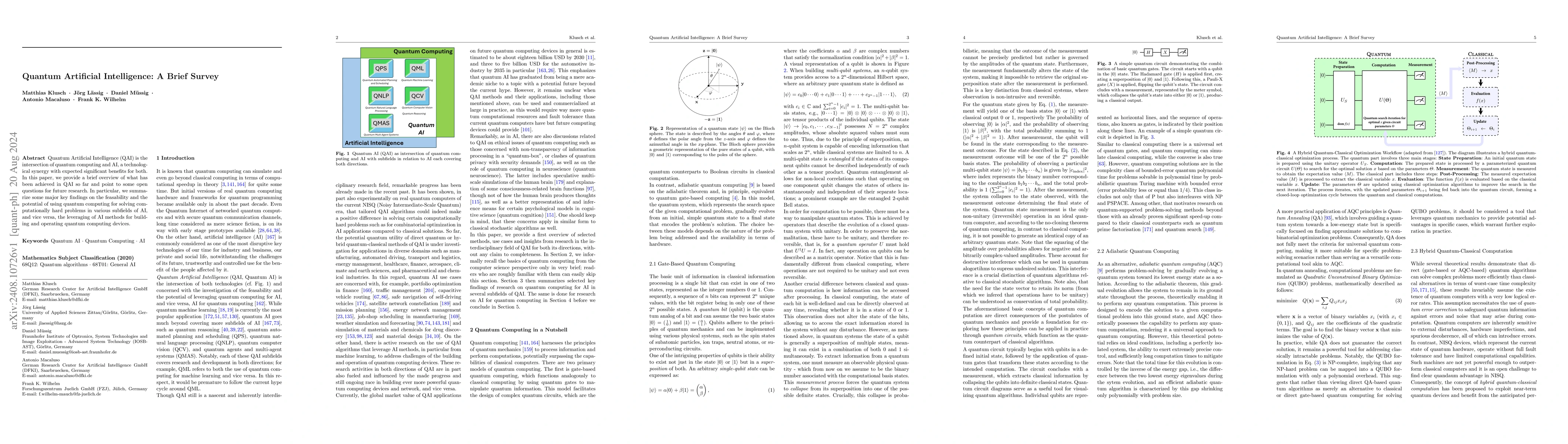 Thumbnail for Quantum Artificial Intelligence: A Brief Survey