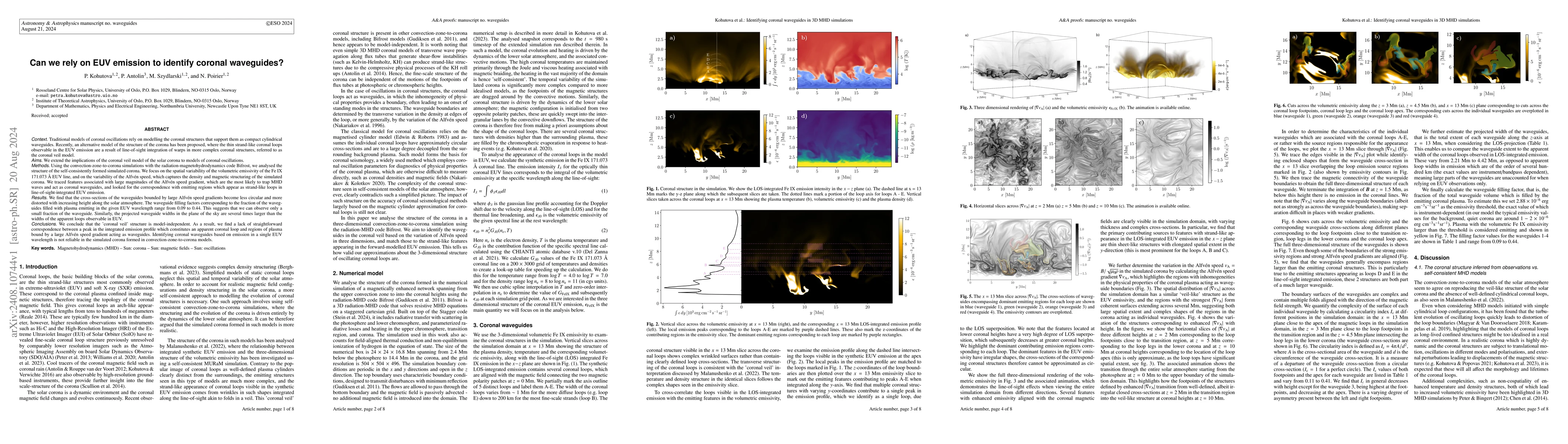 Thumbnail for Can we rely on EUV emission to identify coronal waveguides?