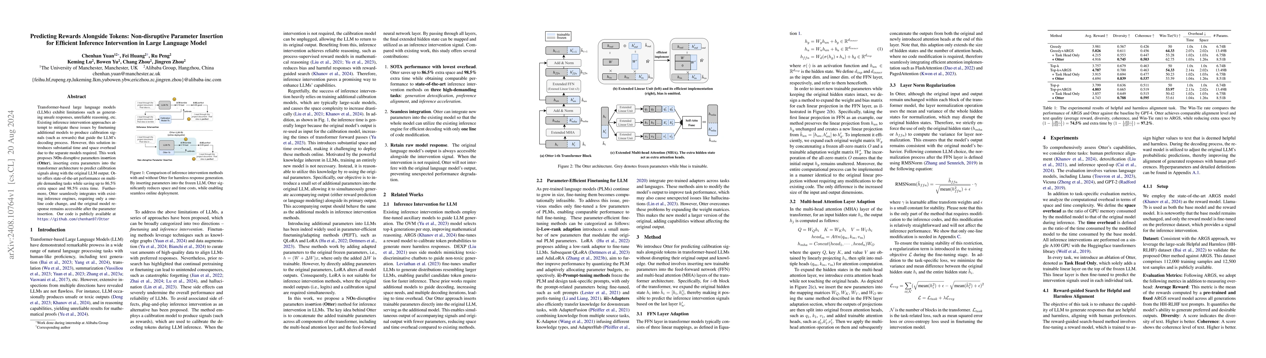 Thumbnail for Predicting Rewards Alongside Tokens: Non-disruptive Parameter Insertion
  for Efficient Inference Intervention in Large Language Model