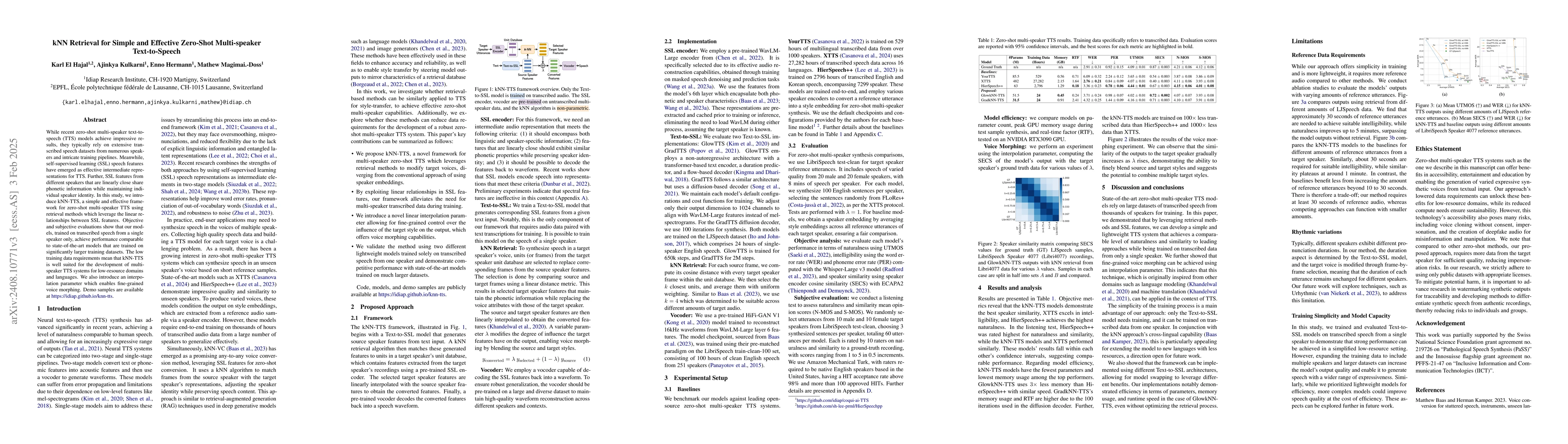 Thumbnail for SSL-TTS: Leveraging Self-Supervised Embeddings and kNN Retrieval for
  Zero-Shot Multi-speaker TTS