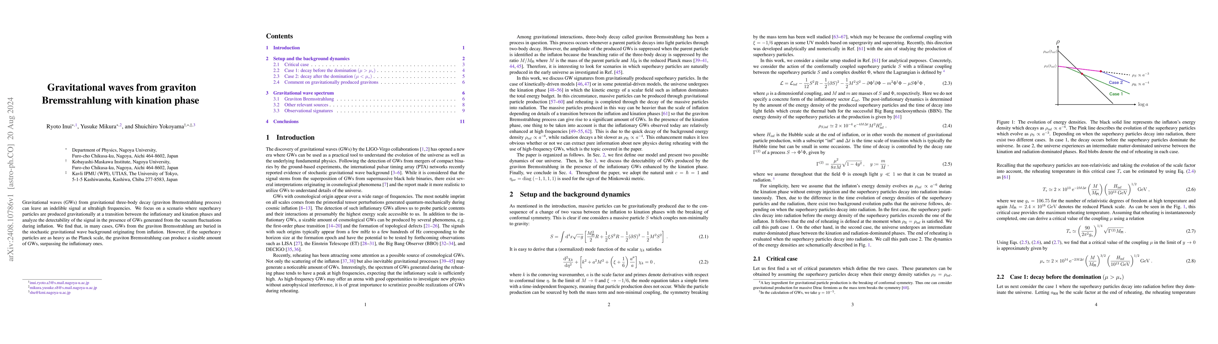 Thumbnail for Gravitational waves from graviton Bremsstrahlung with kination phase