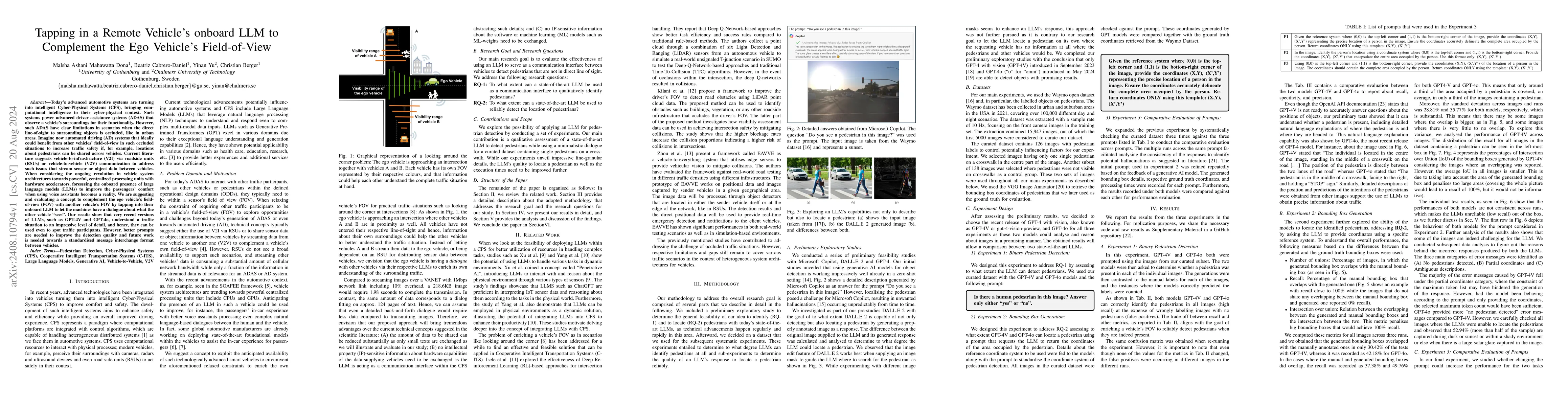 Thumbnail for Tapping in a Remote Vehicle's onboard LLM to Complement the Ego
  Vehicle's Field-of-View