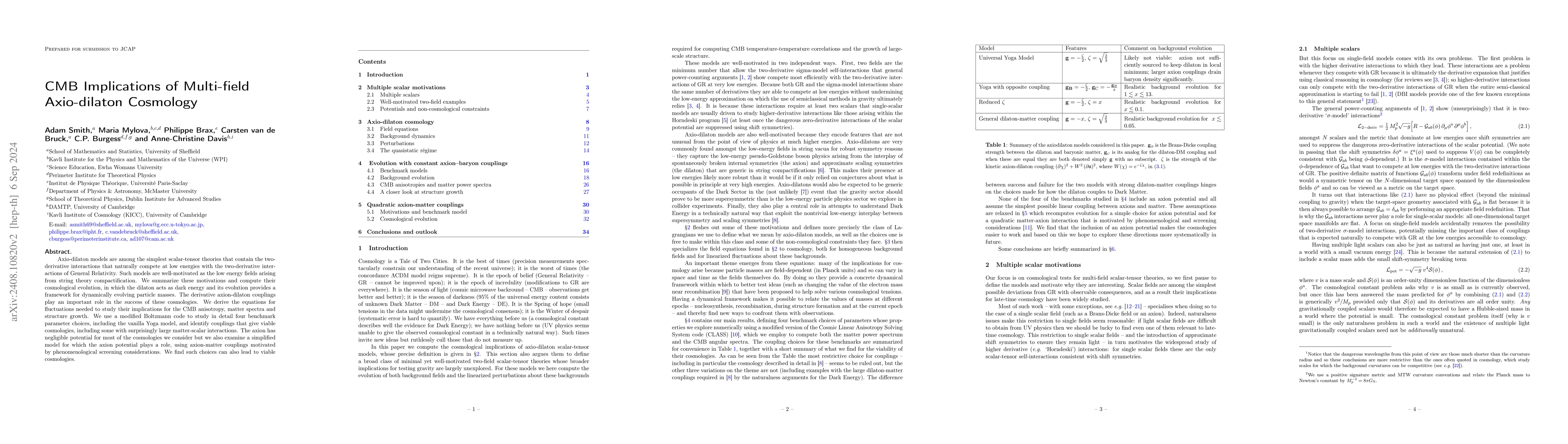 Thumbnail for CMB Implications of Multi-field Axio-dilaton Cosmology